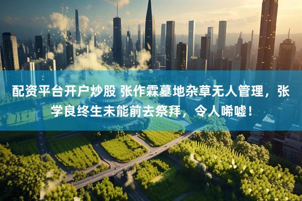 配资平台开户炒股 张作霖墓地杂草无人管理，张学良终生未能前去祭拜，令人唏嘘！
